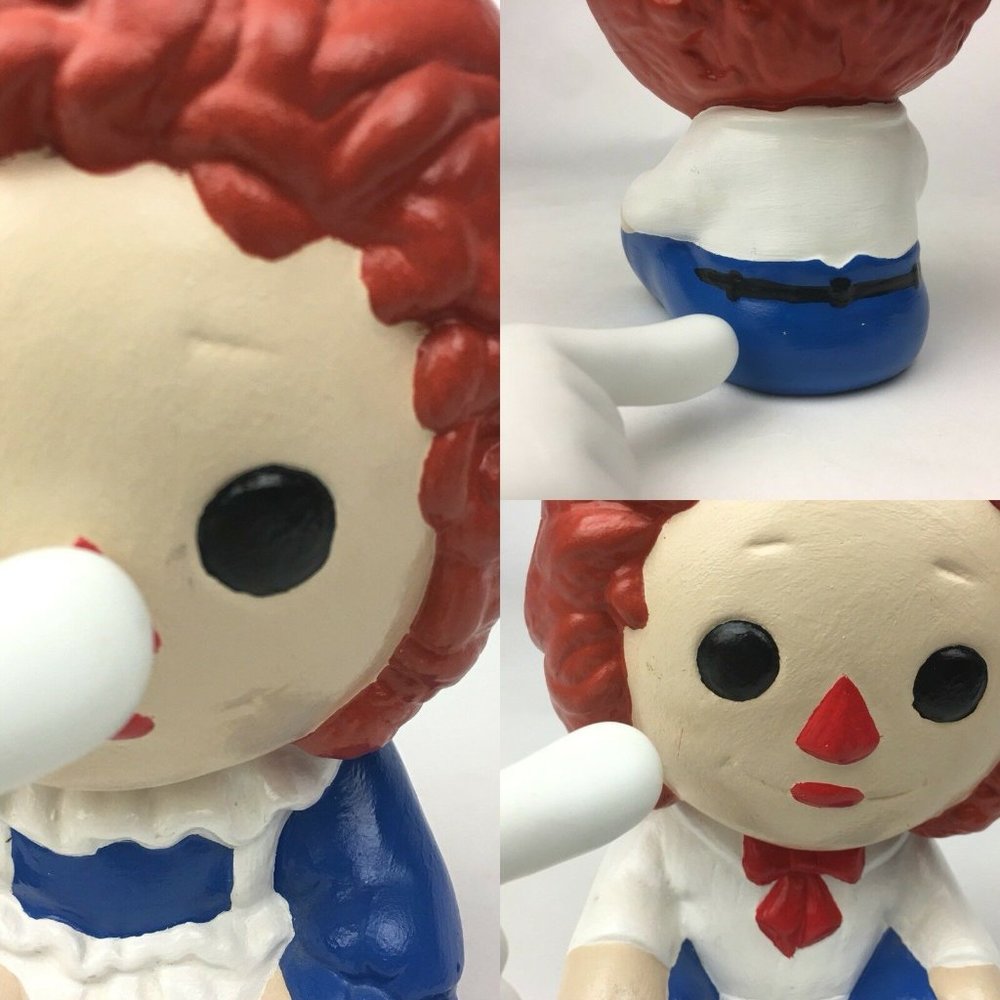 Vtg Raggedy Ann and Andy Doll‎ Ceramic Hand Painted - Picture 6 of 6